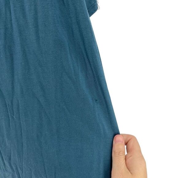 Garnet Hill Dress‎ Teal Blue Long Sleeve Ruched Sleeve Casual XS - Picture 6 of 8